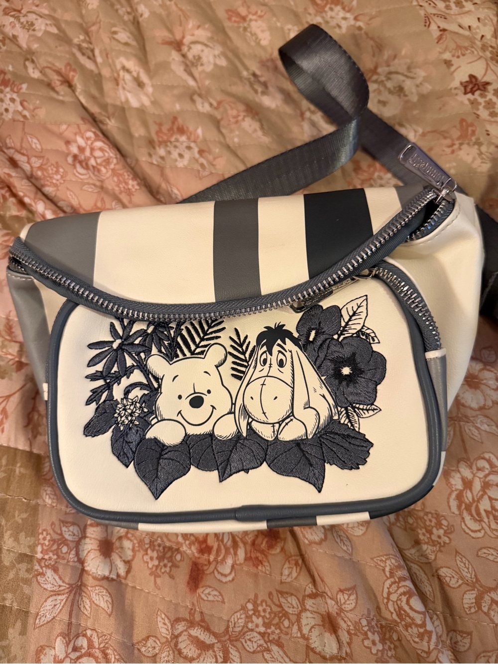 Disney Blue and White Winnie the Pooh & Eeyore Belt Bag